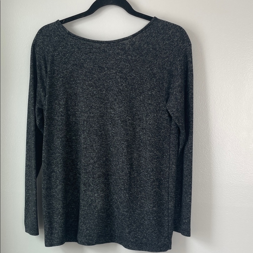 LOFT Charcoal Long Sleeve Top